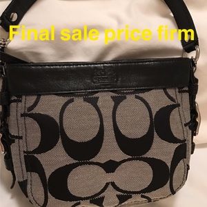 Coach Zoe Purse Black & Gray🎉🎉OnSale🎉🎉