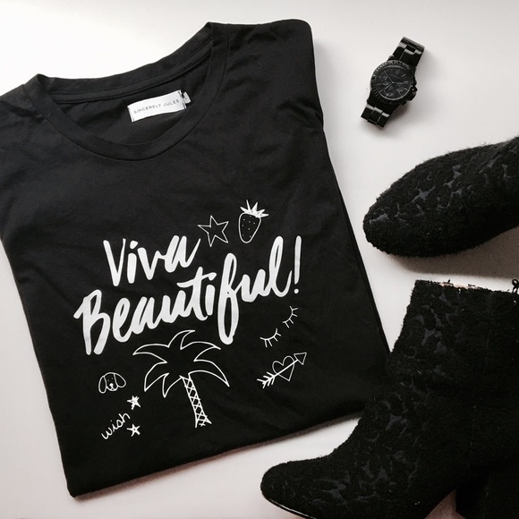 Sincerely Jules Tops - Sincerely Jules Viva Beautiful Graphic Tee Sincerely Jules Tops - Sincerely Jules Viva Beautiful Graphic Tee