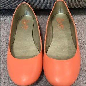 Seychelles orange creamsicle flats