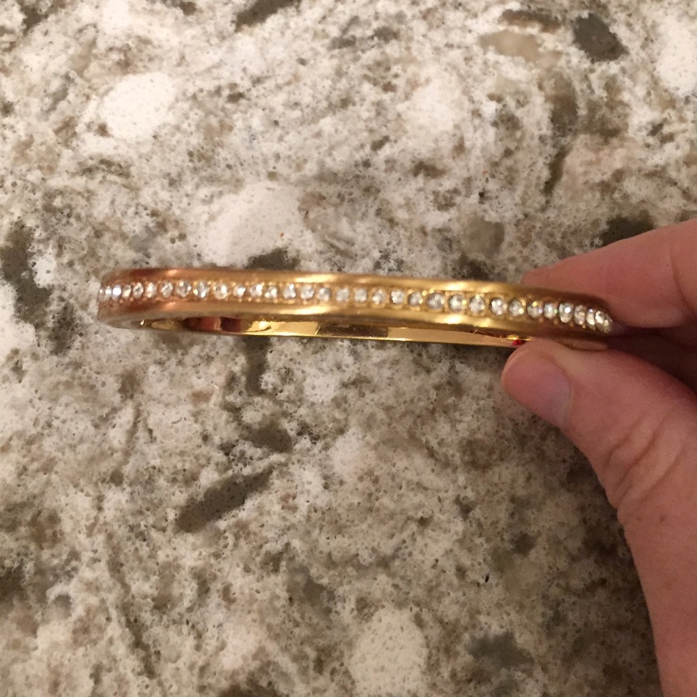 Brighton gold crystal magnetic snap bangle