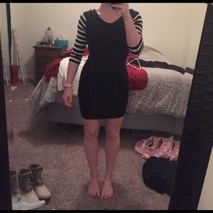 Express black 3/4 length tshirt dress