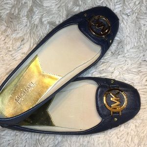 Michael Kors navy Fulton flats