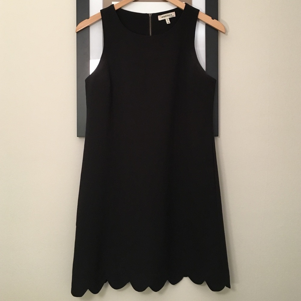 Scalloped Black Dress