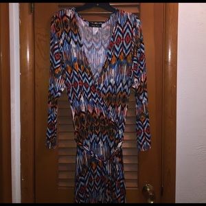 Very sexy side split wrap dress