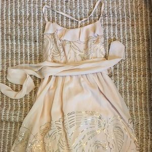 Cream Or Peach Sequin Dress