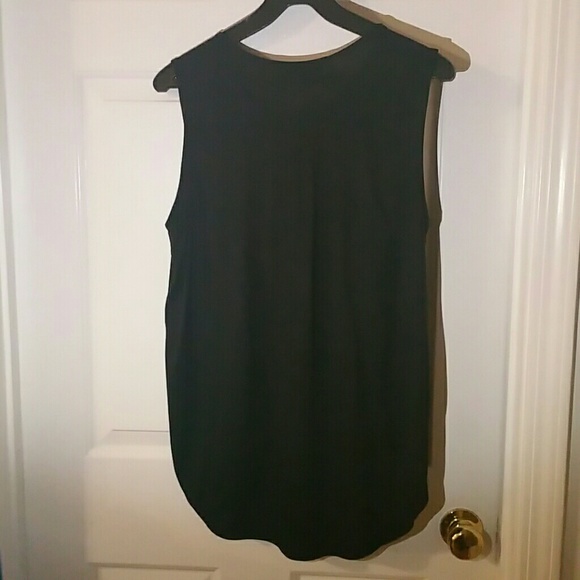 Loft high low button down Black top - Picture 4 of 5