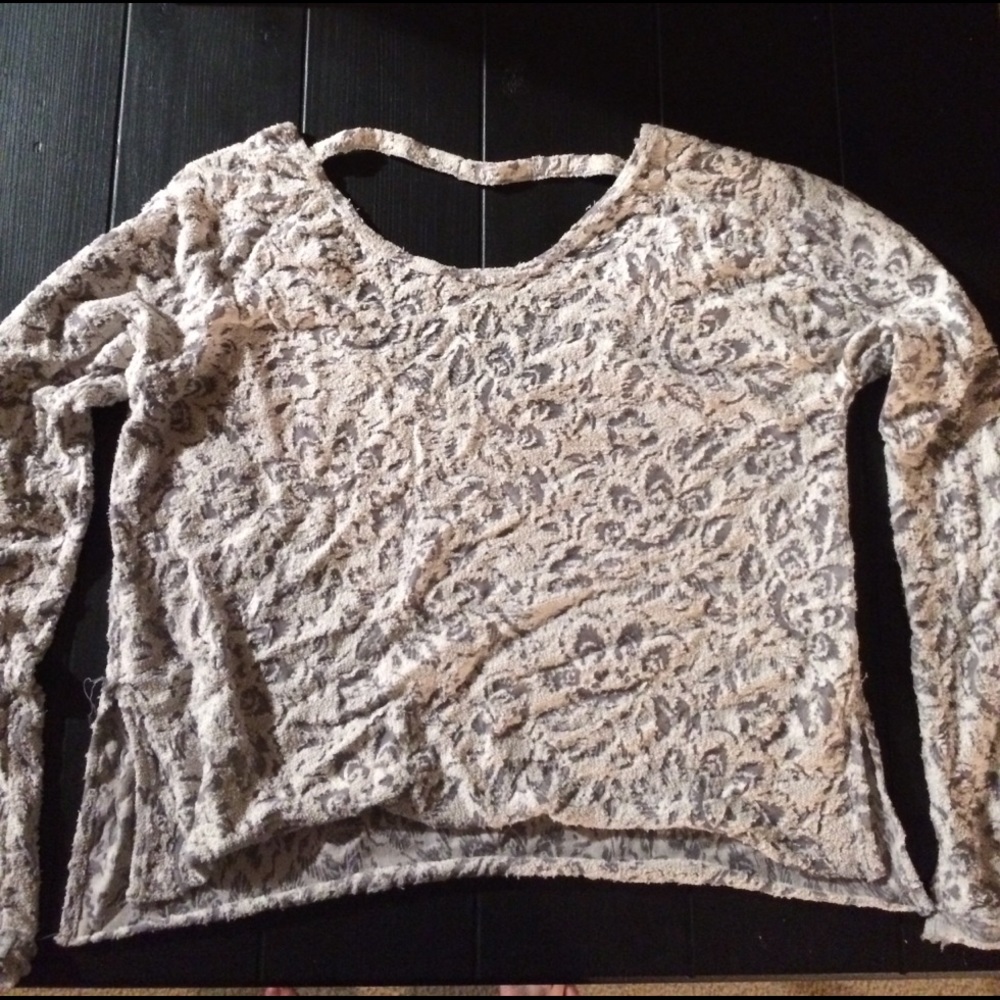 Semi see-through cutout sweater