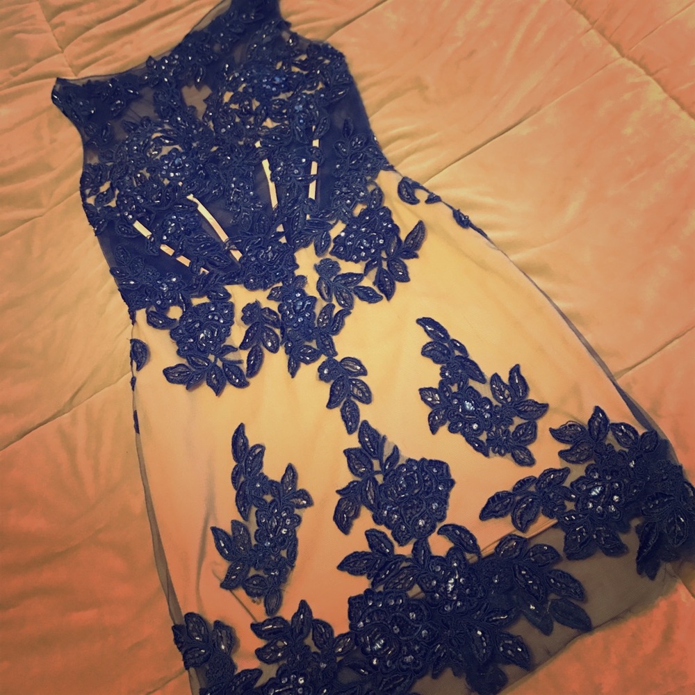 Pageant/prom dress with sheer bodice