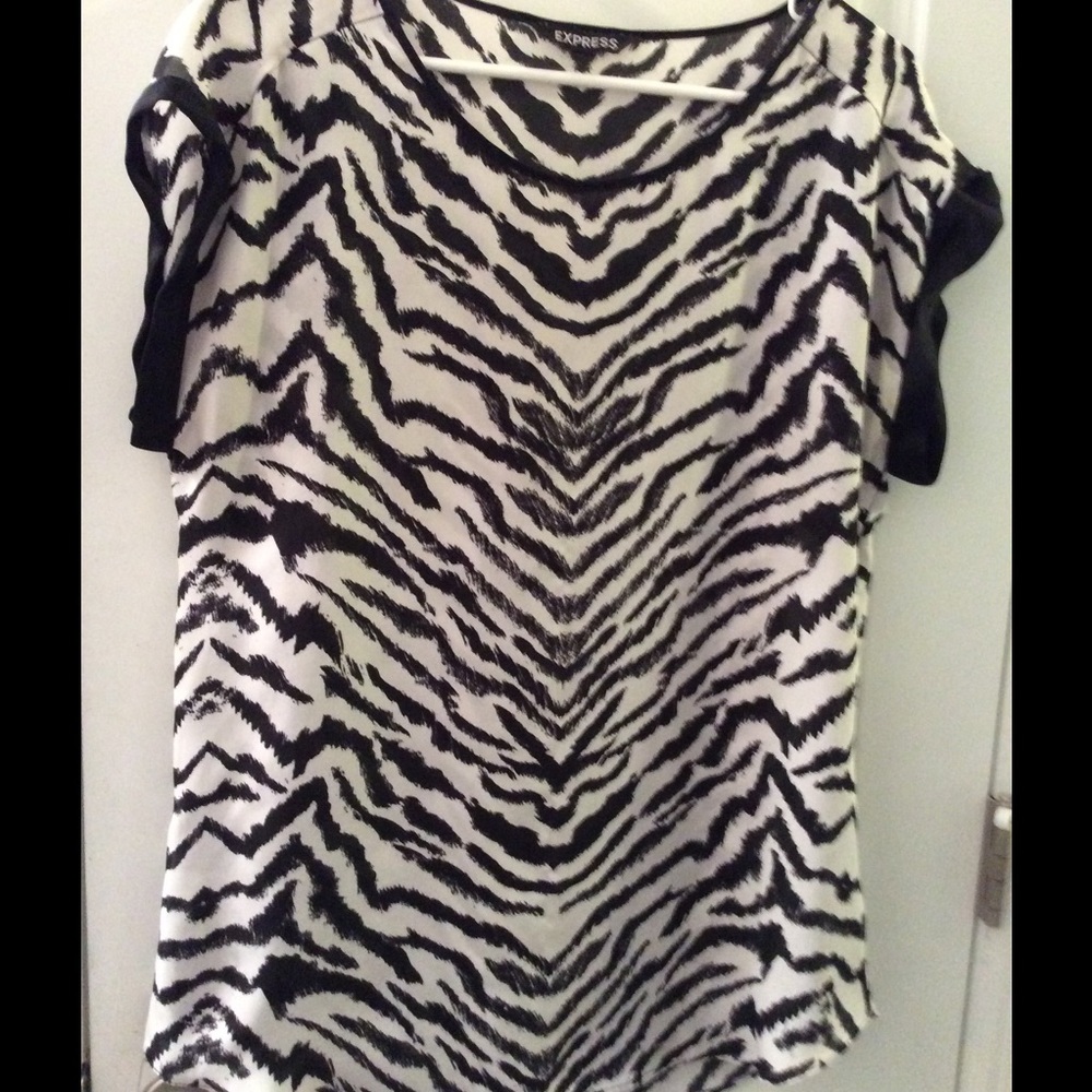 Express zebra print top