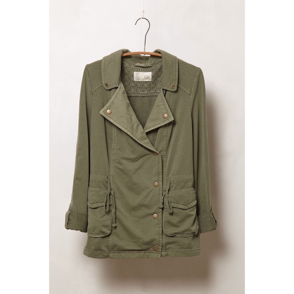 Anthropologie Jersey Fatigue Jacket EUC