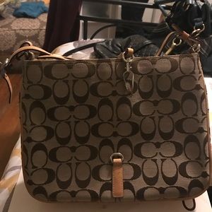 Tan coach bag