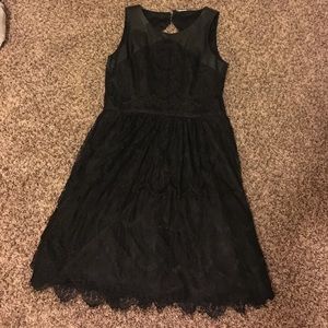 Jessica Simpson 4 dress Lace leather black