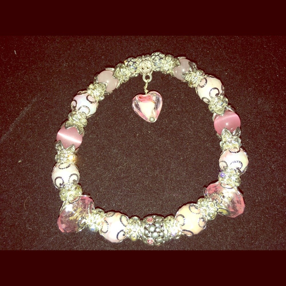 Pink & Silver bracelet