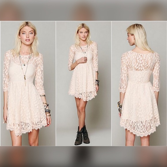 Free People Dresses & Skirts - NWT Free People Floral Mesh Lace Dress, 10