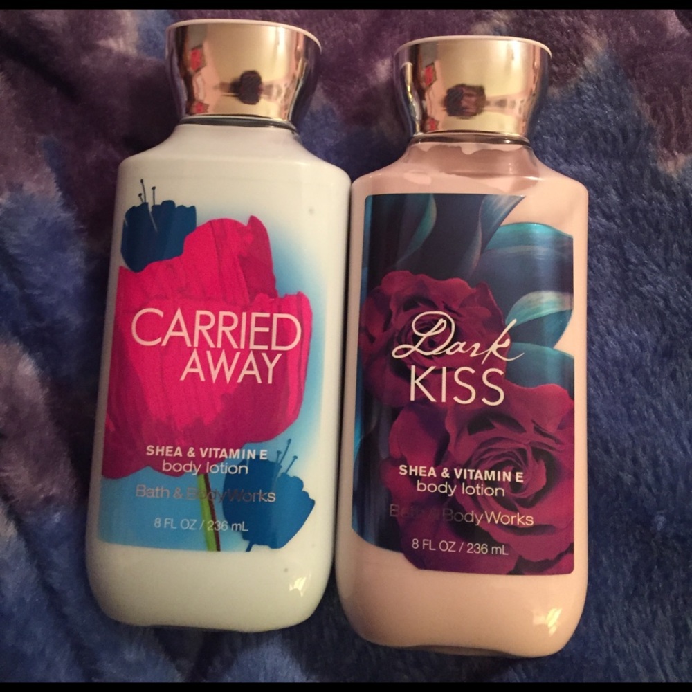Carried Away and Dark Kiss body lotions