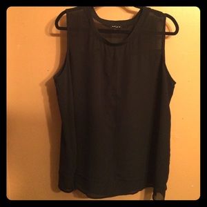 Black sheer panel top