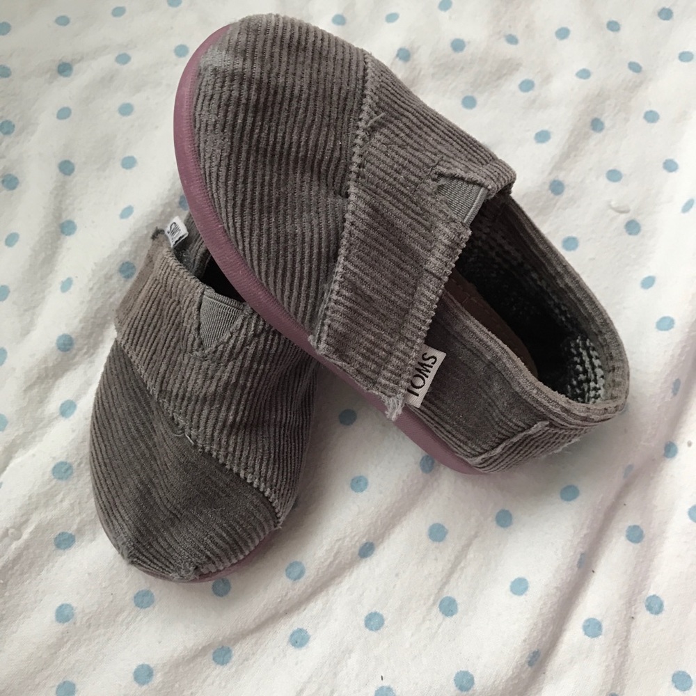 Gray corduroy TOMS