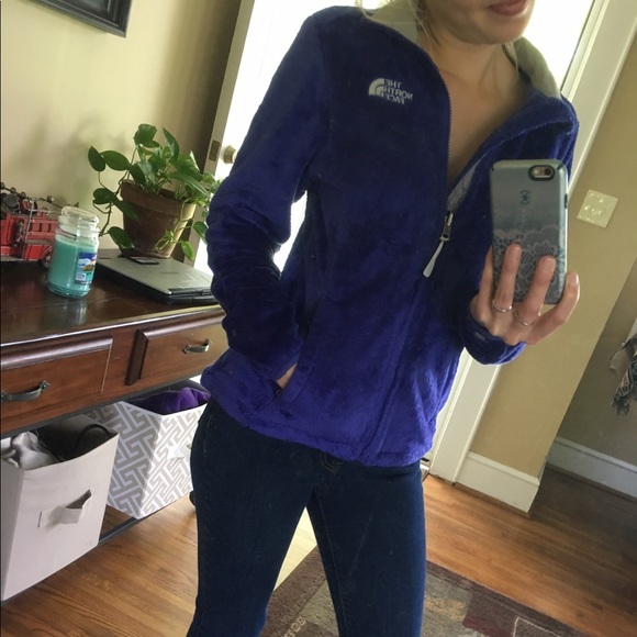 The North Face Jackets & Blazers - Like new, NorthFace purple fuzzy zip up.