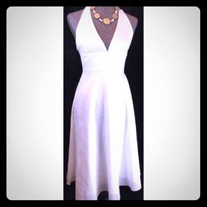 J Crew White Halter Dress Sz 10