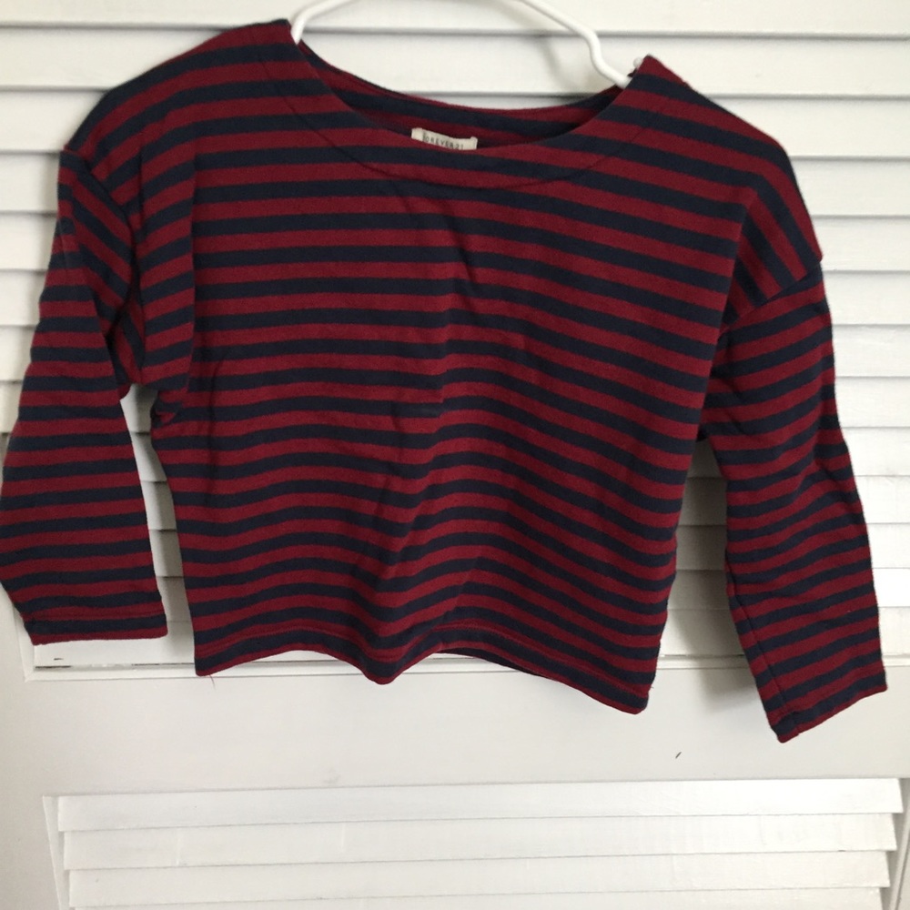Striped Structure Crop Top