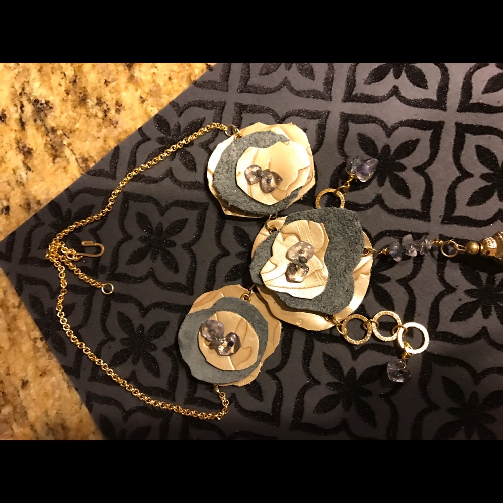 Handmade leather necklace