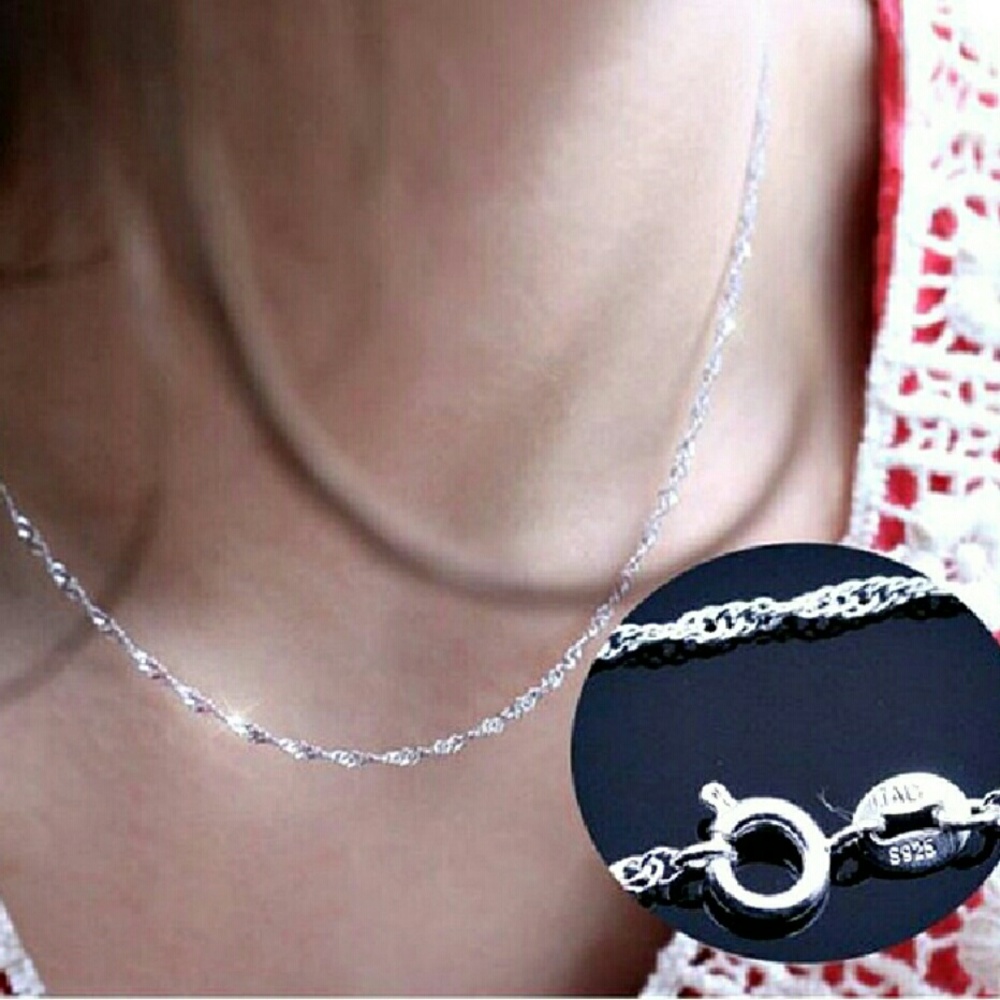 Made in Italy Silver Wave Chain