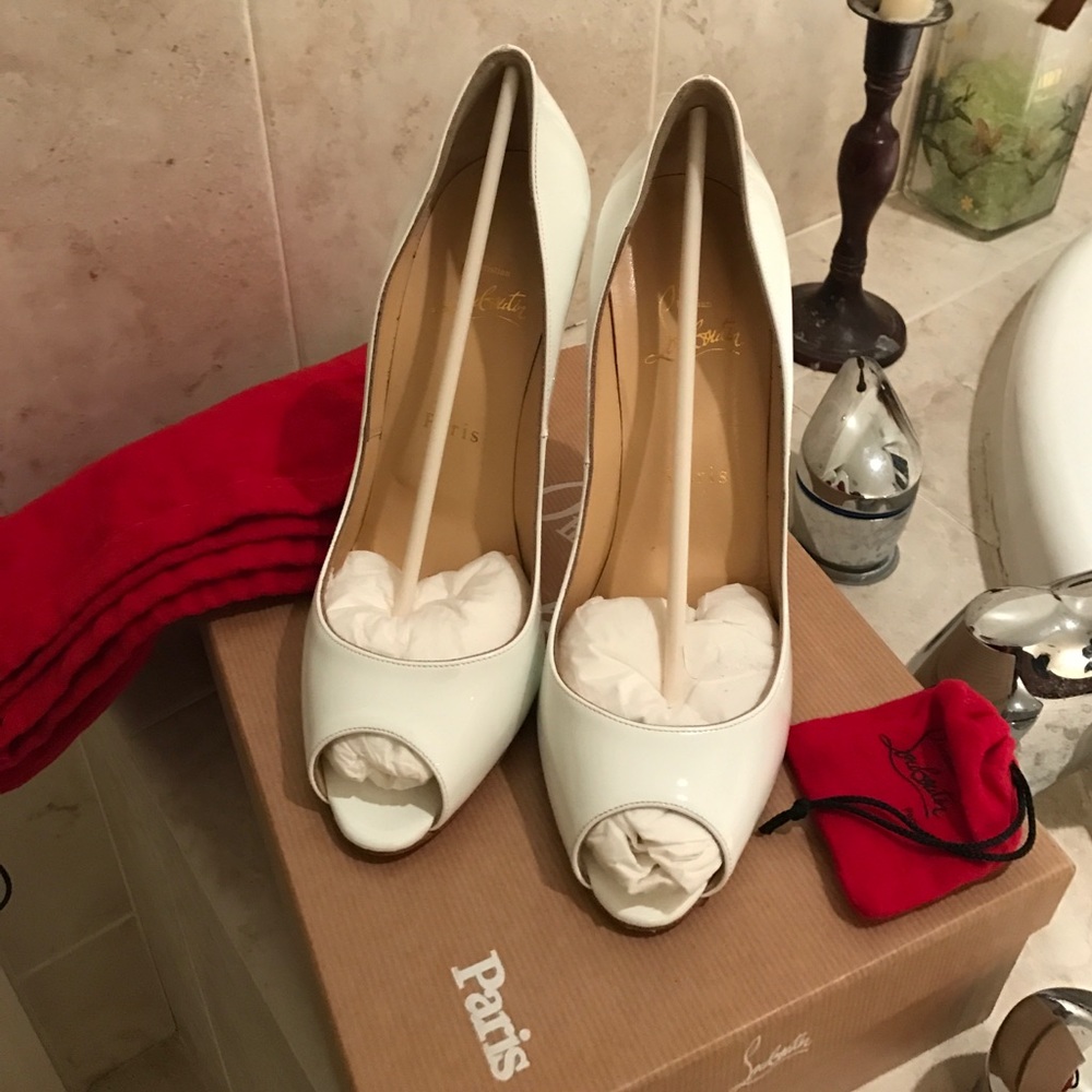 Christian Louboutin Jolly 120 White Patent