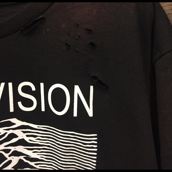 Joy division band tee distressed and bleached - Picture 3 of 3