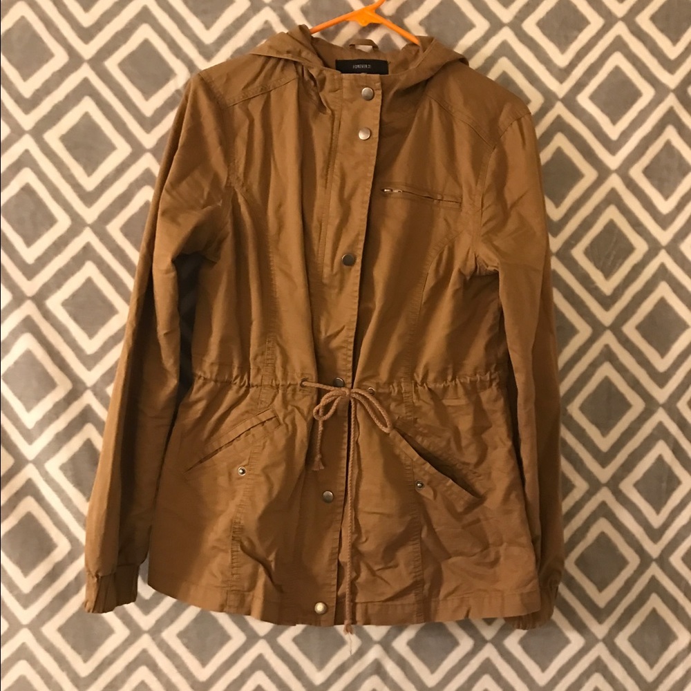 Raincoat with draw string waist