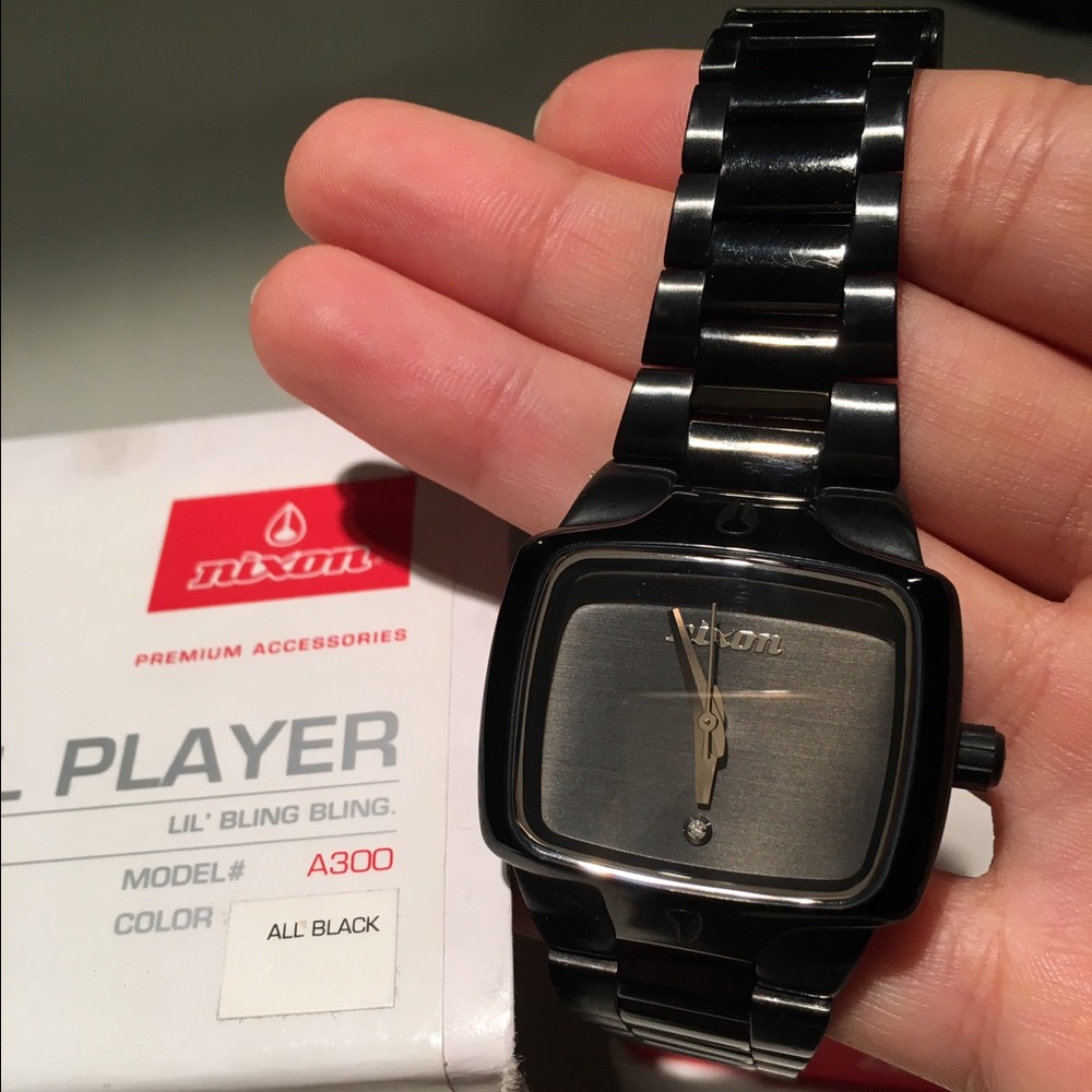 Nixon The Small Player Black Stainless Steel Watch