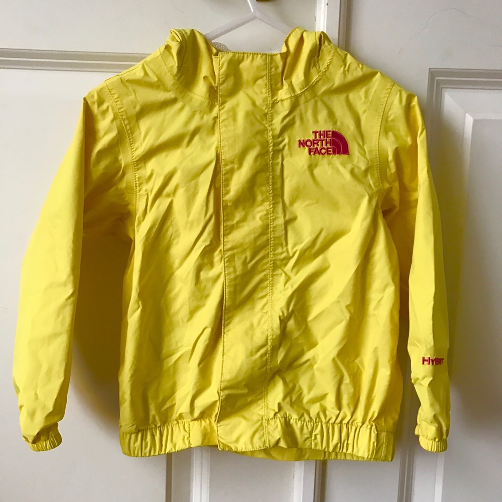 Yellow North Face jacket