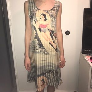 Vintage looking silky dress