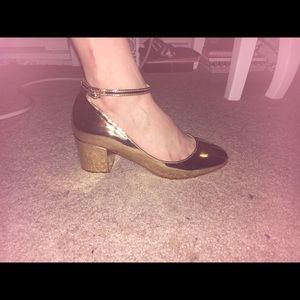 Gold Shiny Heels