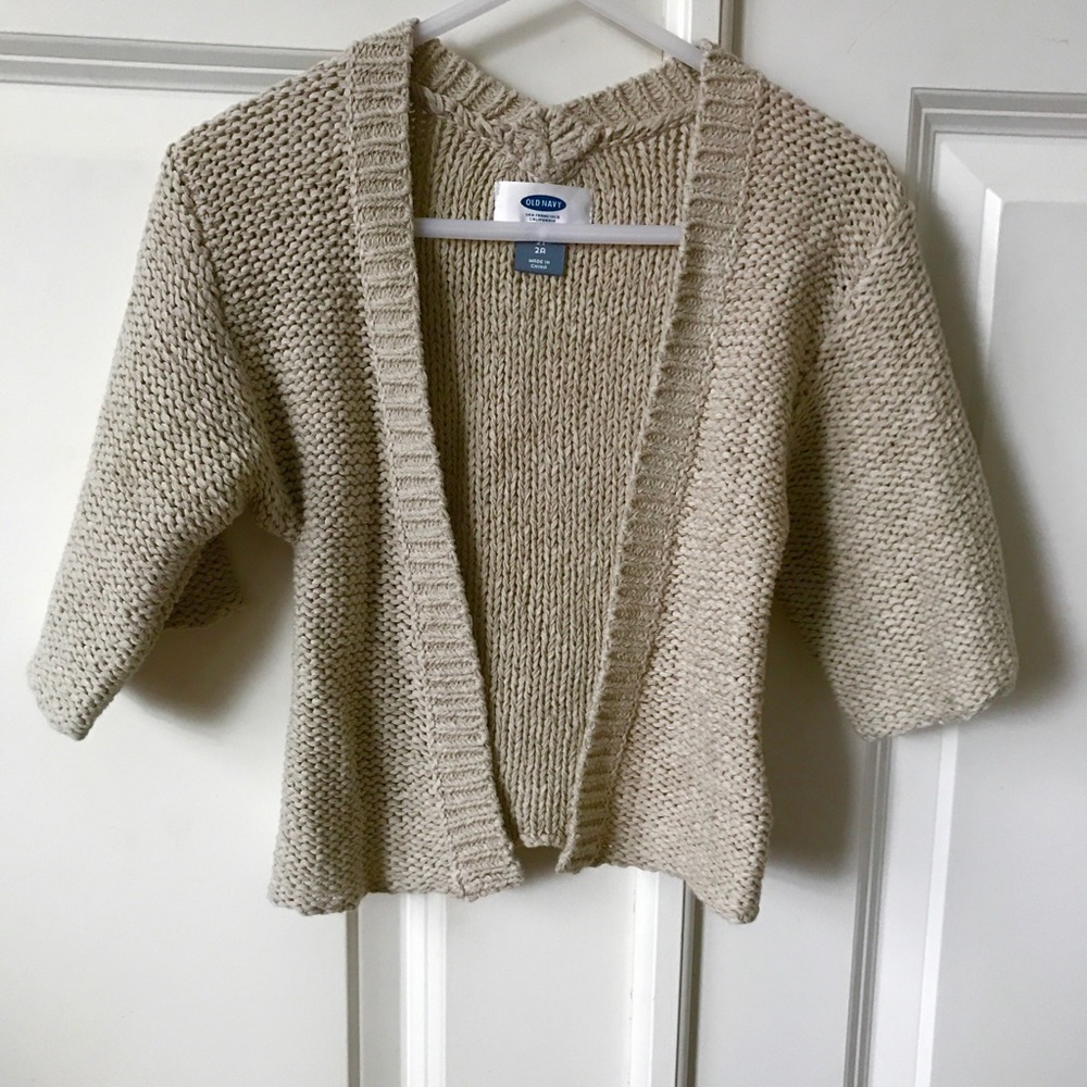 Open front knit sweater