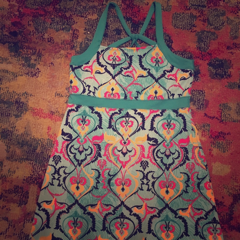 Soybu mid length/short dress size large teal