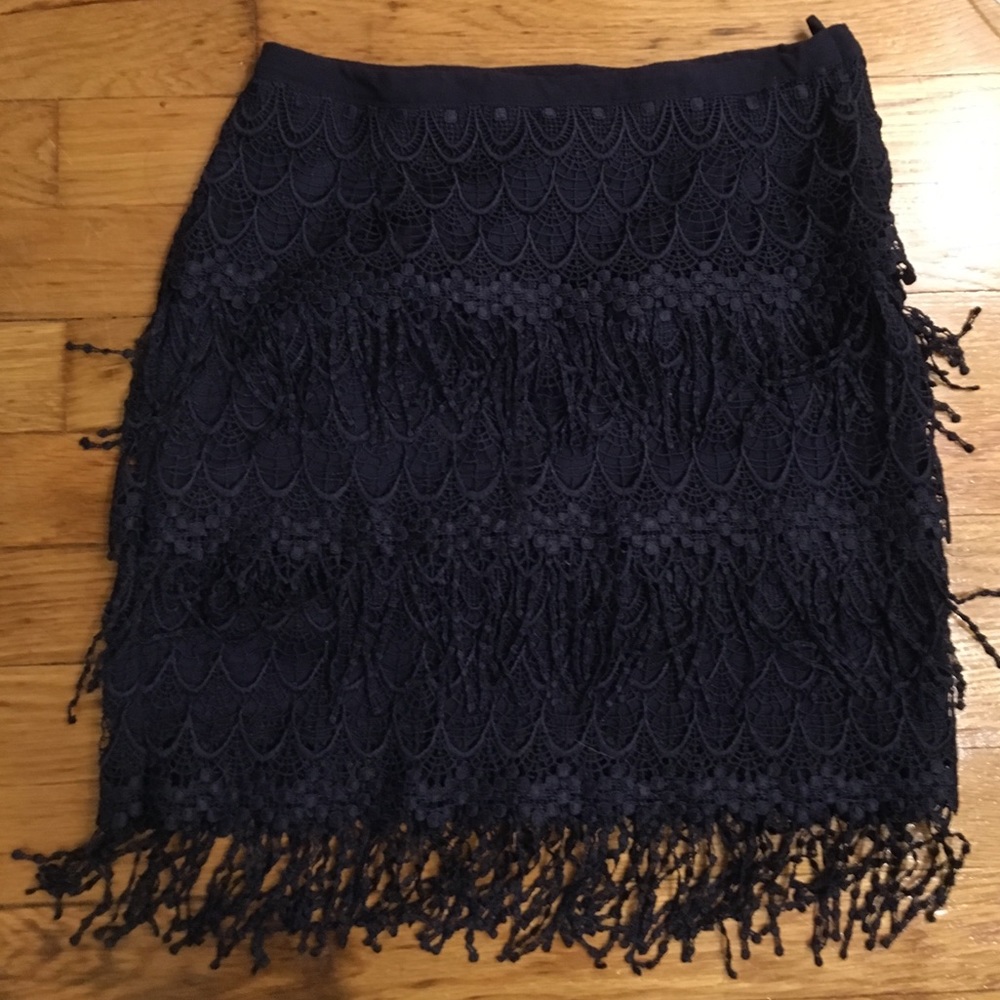 H&M Navy Blue Crochet Skirt