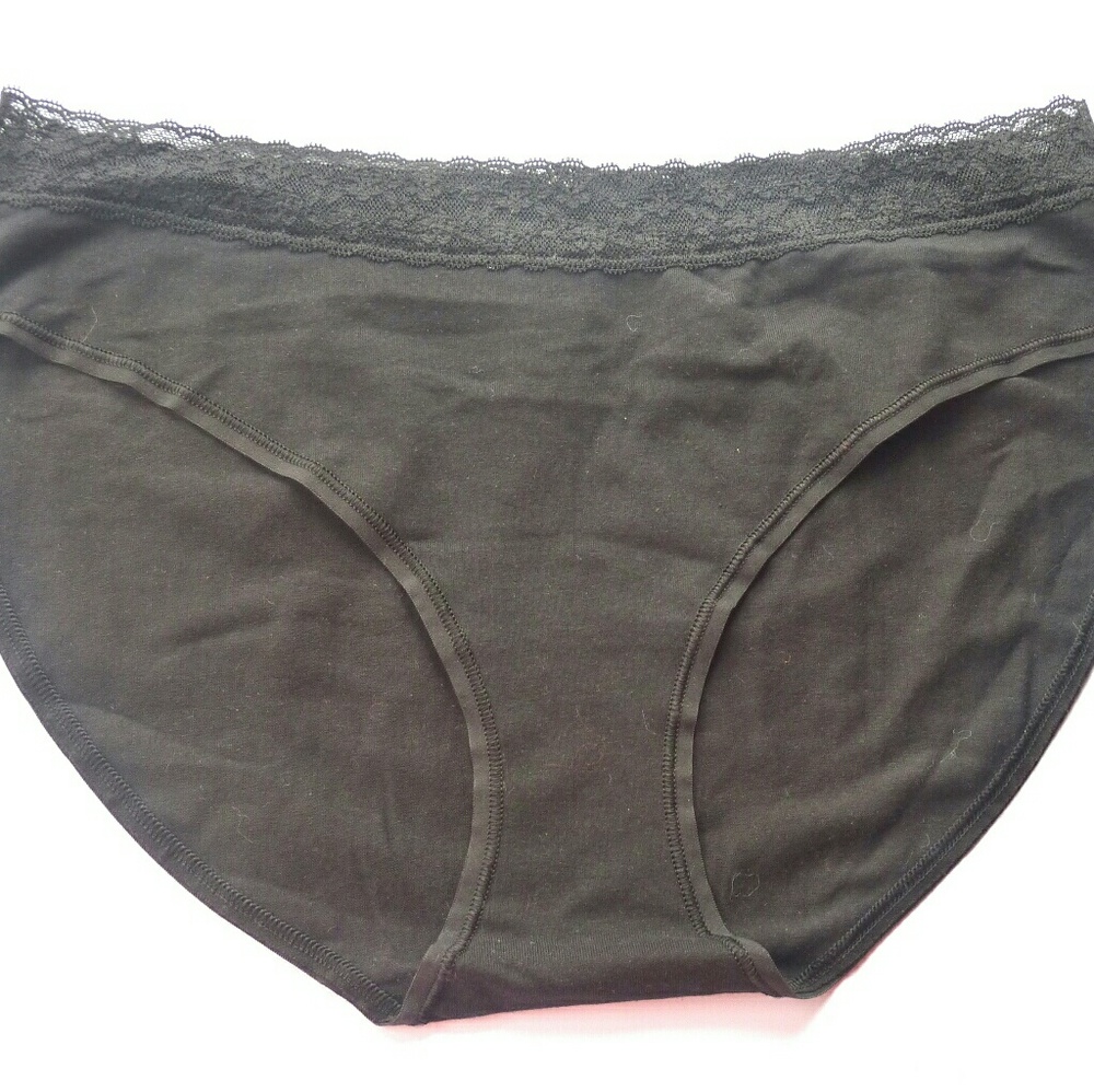 Victoria's Secret Cotton Brief Slip Large Black