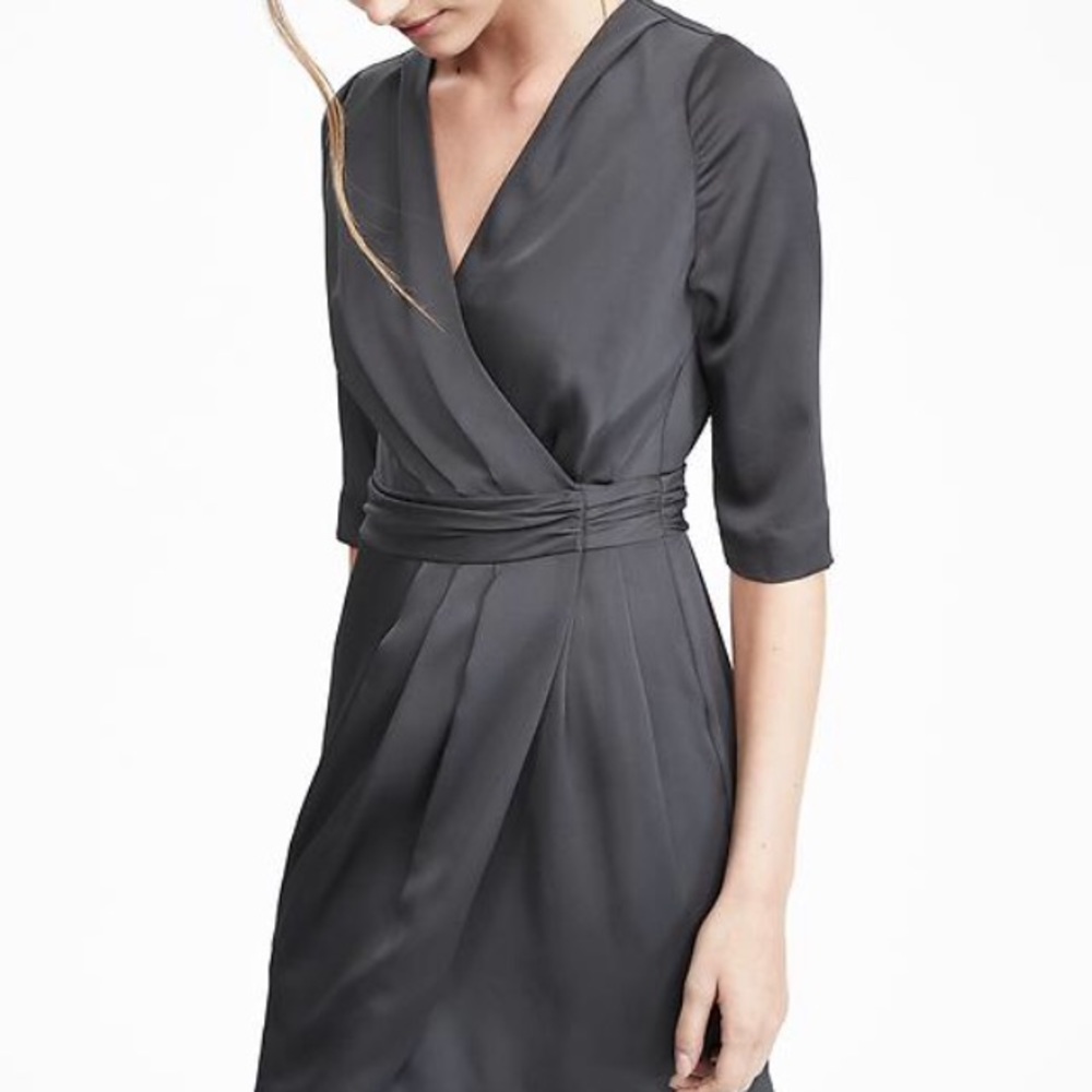 00P ruched banana republic dress