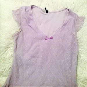 Lavender lilac dainty top pajama shirt