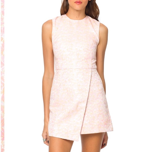 Motel Rocks Pink Dress With Asymmetric Skirt - Picture 1 of 4