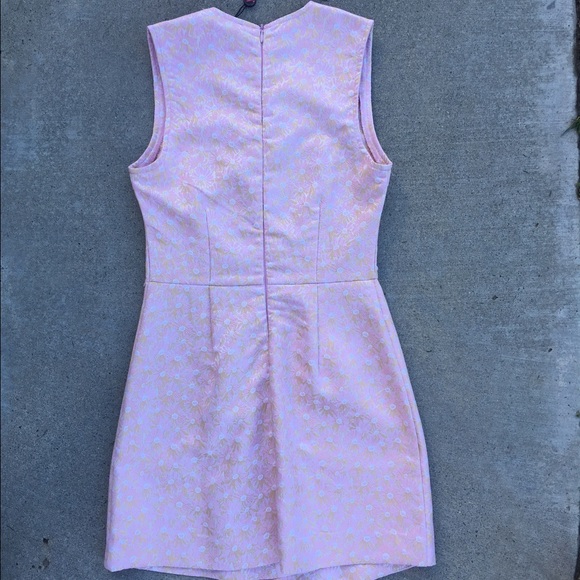 Motel Rocks Pink Dress With Asymmetric Skirt - Picture 4 of 4