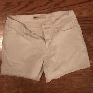 White Denim Levi Shorts