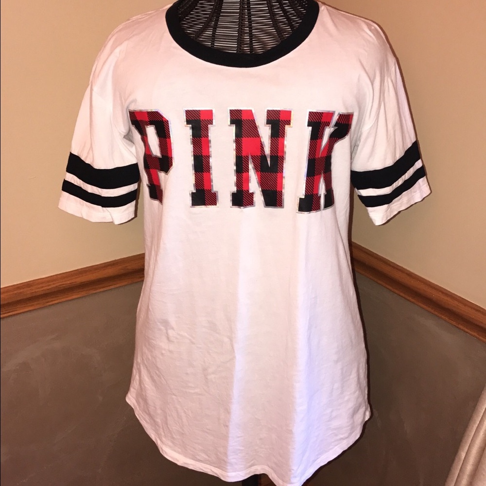 Vs pink sleep tee large