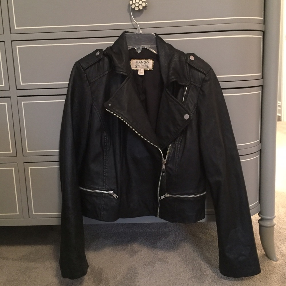 Faux Leather Moto Jacket