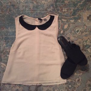 H&M Peter Pan collar crop top