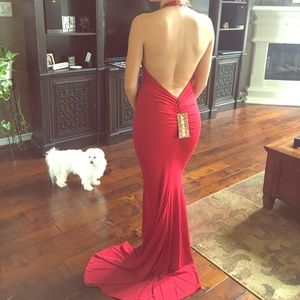 Red gown