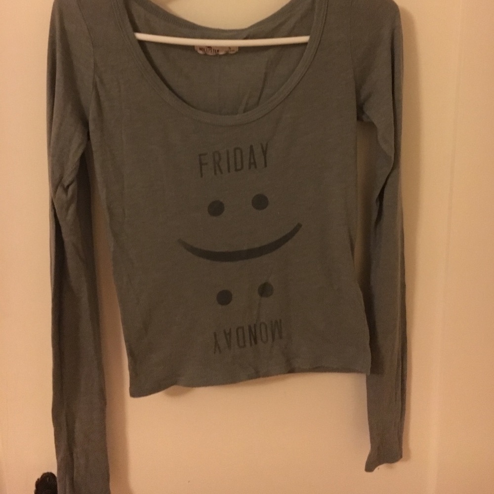 Holister Long Sleeve Crop Tee