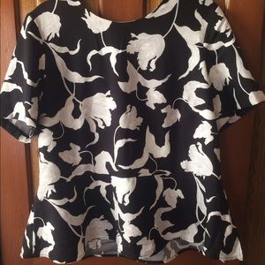 Floral peplum blouse