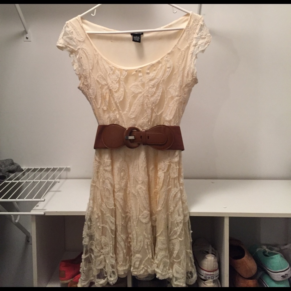 Cream lace dress