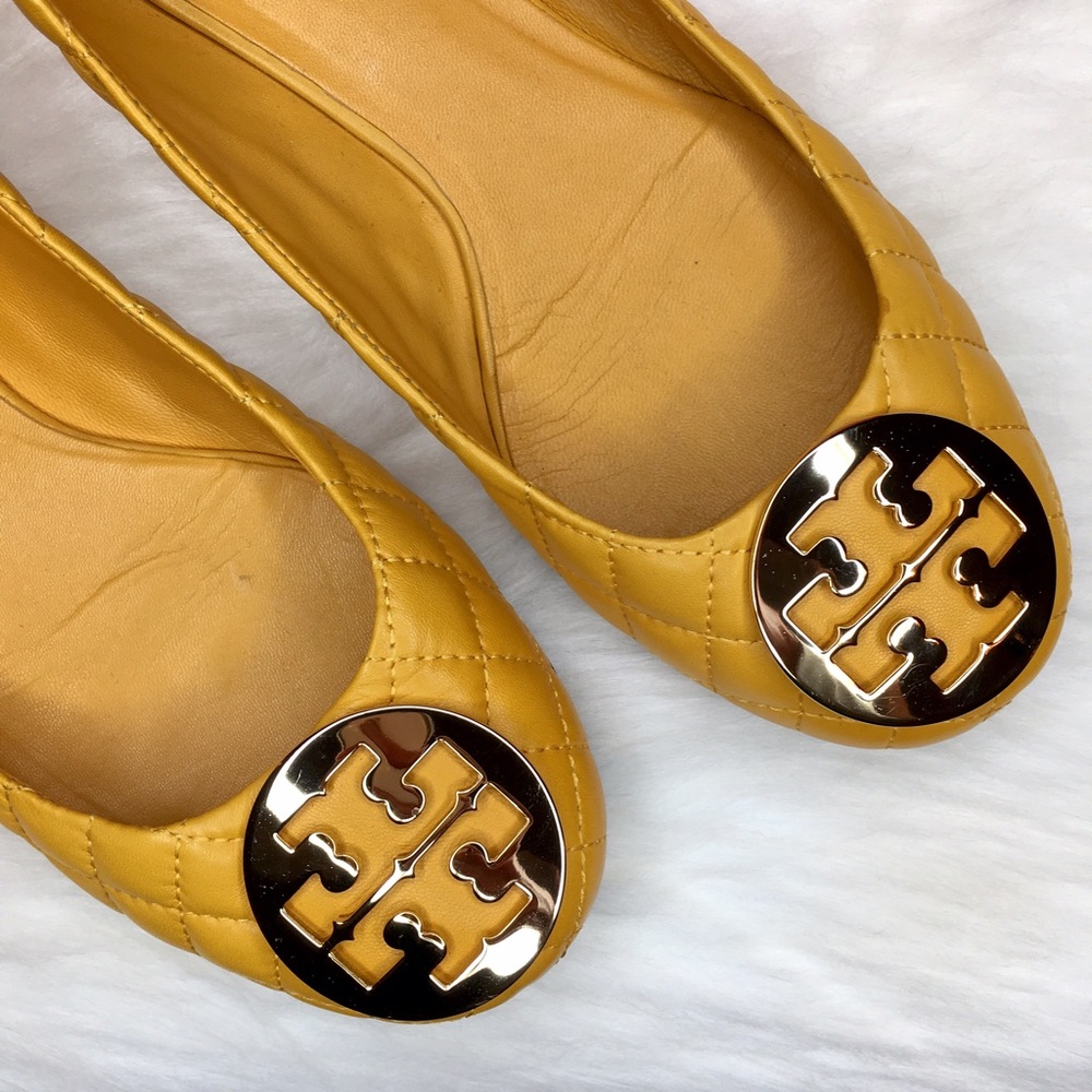 TORY BURCH Quinn Quilted Leather Ballet Flat 10.5 - Picture 2 of 5